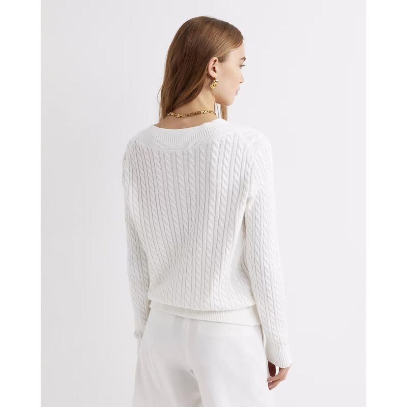 Sportscraft Elka Varsity Cable Sweater image number 1